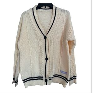 Taylor Swift Cream Textured Knit Cardigan